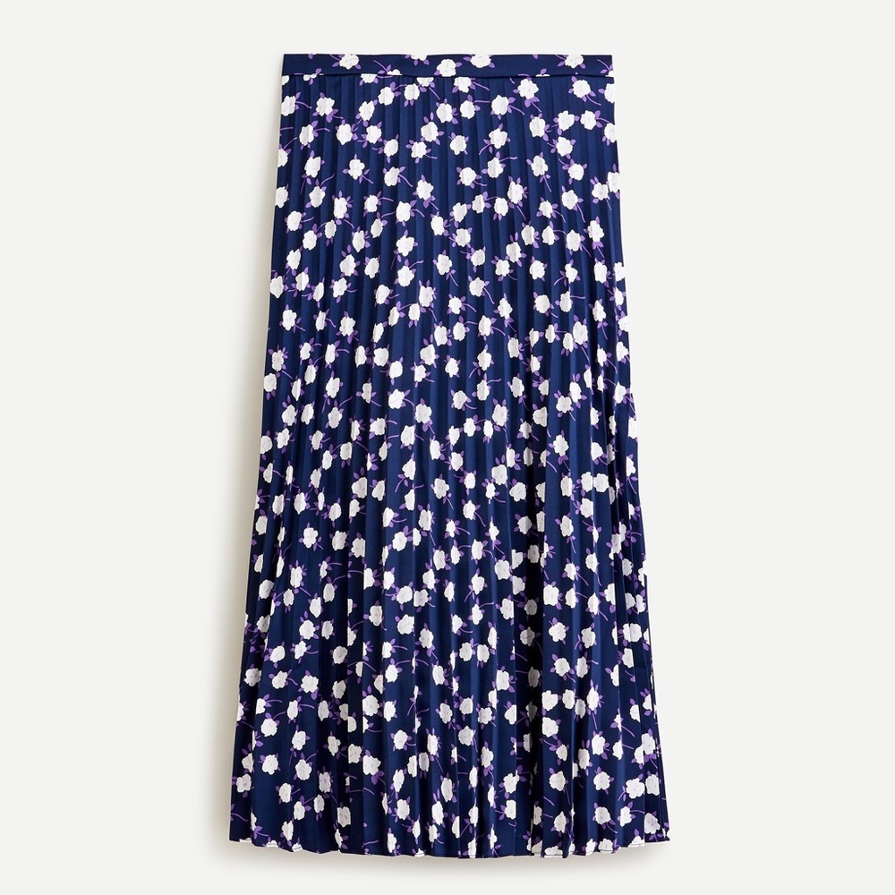 NWT J.Crew Pleated Midi Skirt